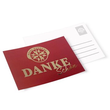 Postkarte DANKESchön bordeaux/gold